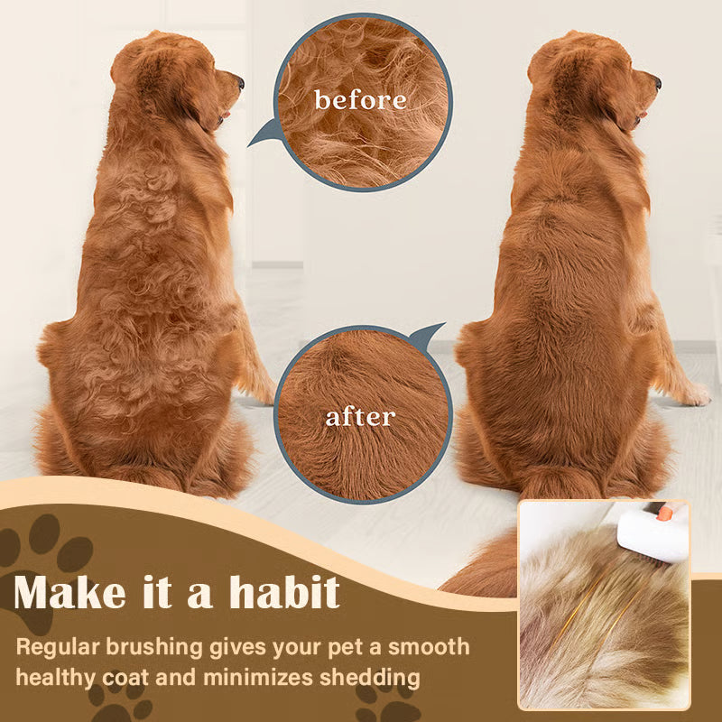 2-in-1 Cat Comb for Dematting & Deshedding,Efficiently Remove Loose Hair & Matted Fur,Undercoat Mat Dematting Tool