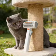 2-in-1 Cat Comb for Dematting & Deshedding,Efficiently Remove Loose Hair & Matted Fur,Undercoat Mat Dematting Tool