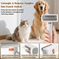 2-in-1 Cat Comb for Dematting & Deshedding,Efficiently Remove Loose Hair & Matted Fur,Undercoat Mat Dematting Tool